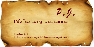 Pásztory Julianna névjegykártya